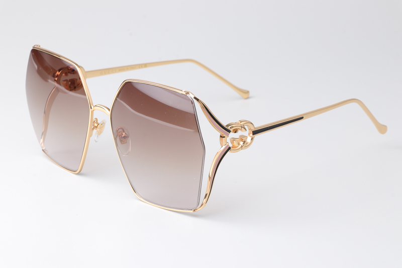 GG1322SA Sunglasses Gold Gradient Brown