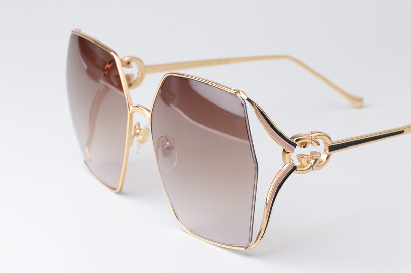 GG1322SA Sunglasses Gold Gradient Brown