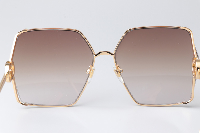 GG1322SA Sunglasses Gold Gradient Brown