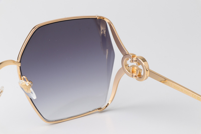 GG1322SA Sunglasses Gold Gradient Gray