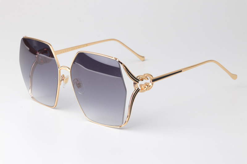 GG1322SA Sunglasses Gold Gradient Gray