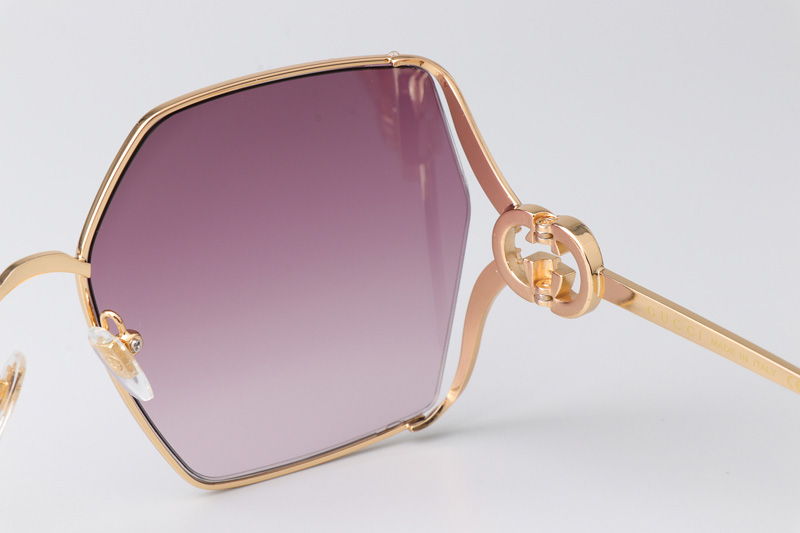 GG1322SA Sunglasses Gold Gradient Pink