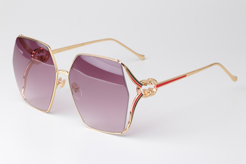 GG1322SA Sunglasses Gold Gradient Pink