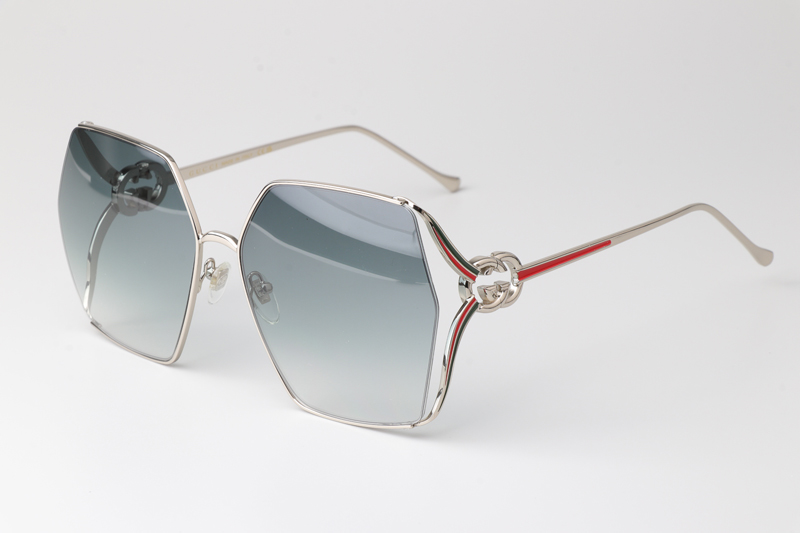 GG1322SA Sunglasses Silver Gradient Gray