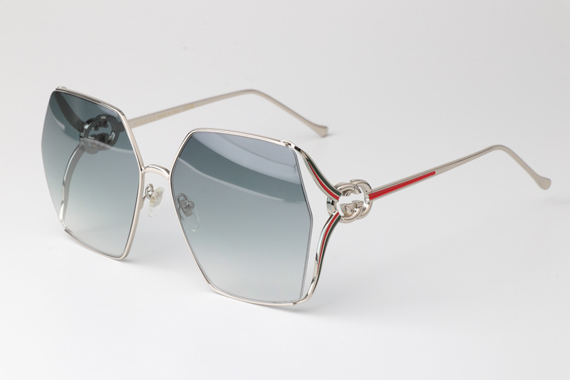 GG1322SA Sunglasses Silver Gradient Gray