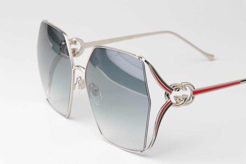 GG1322SA Sunglasses Silver Gradient Gray