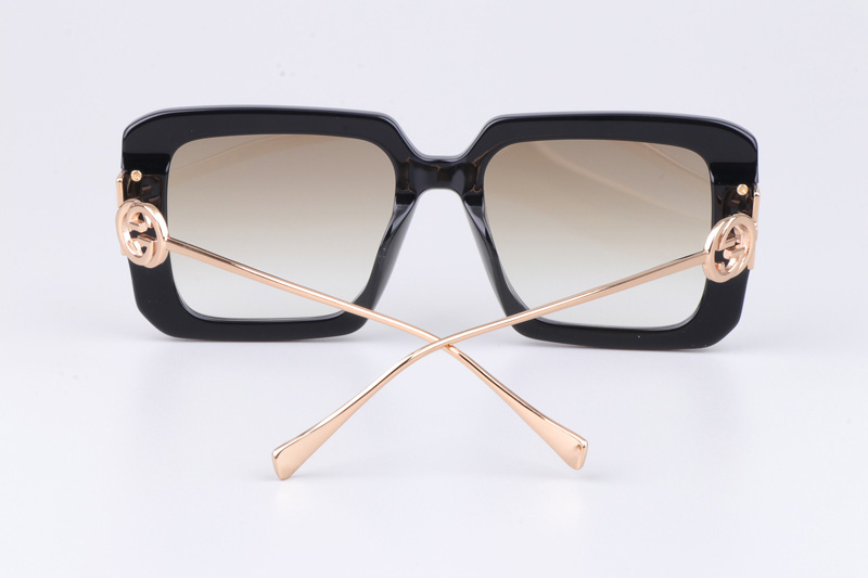 GG1390S Sunglasses Black Gold Gradient Brown