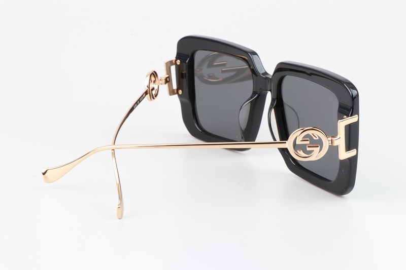 GG1390S Sunglasses Black Gold Gray