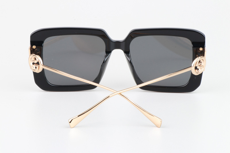 GG1390S Sunglasses Black Gold Gray