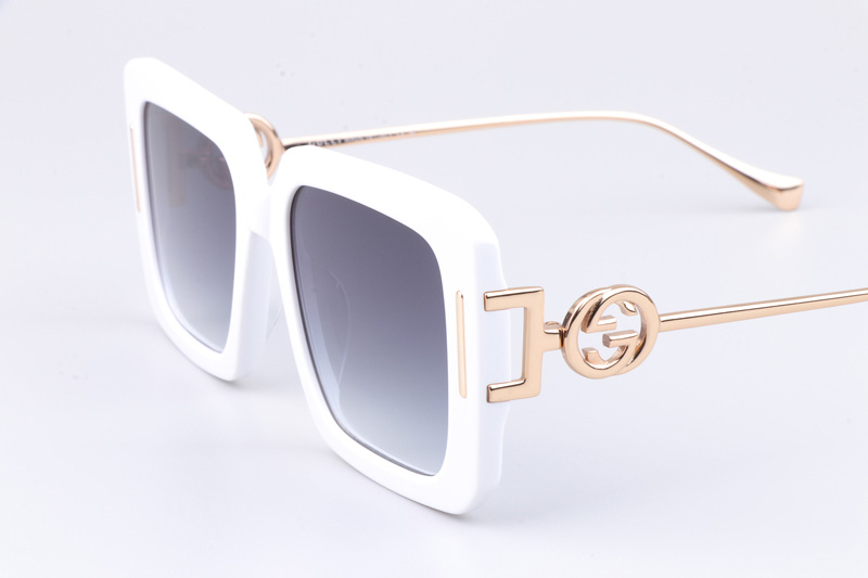 GG1390S Sunglasses White Gradient Gray