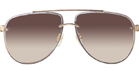 GG1418S Sunglasses Gold Green Gradient Brown