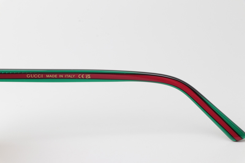 GG1418S Sunglasses Gold Green Gradient Brown
