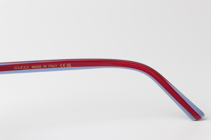 GG1418S Sunglasses Gold Red Gradient Blue