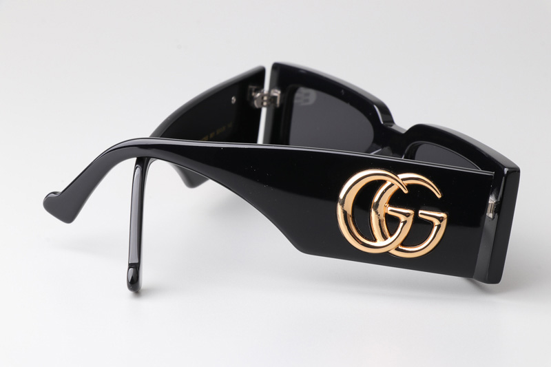 GG1425S Sunglasses Black Gold Gray