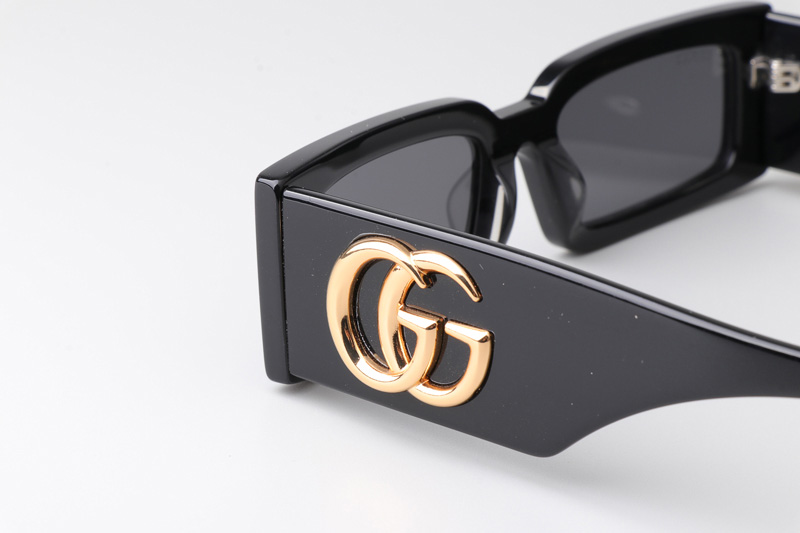 GG1425S Sunglasses Black Gold Gray