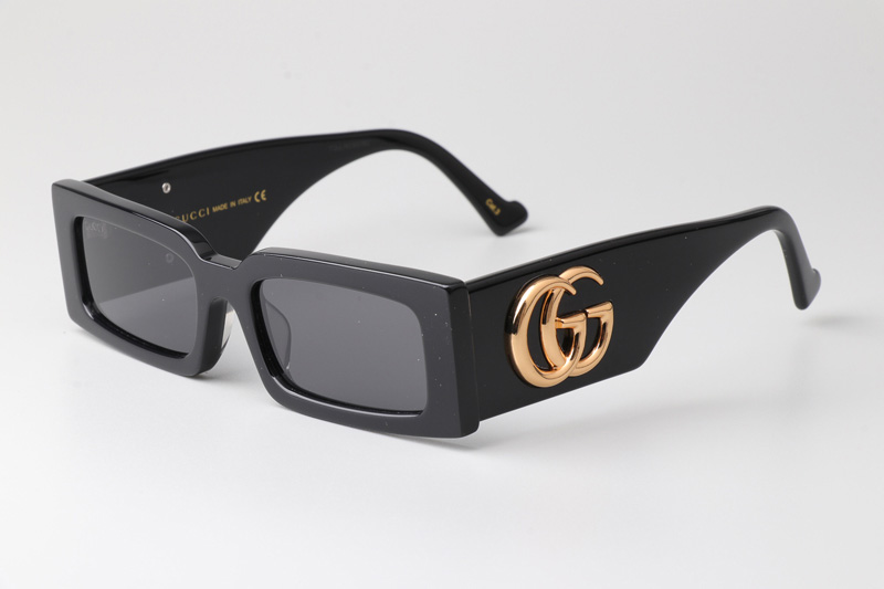 GG1425S Sunglasses Black Gold Gray