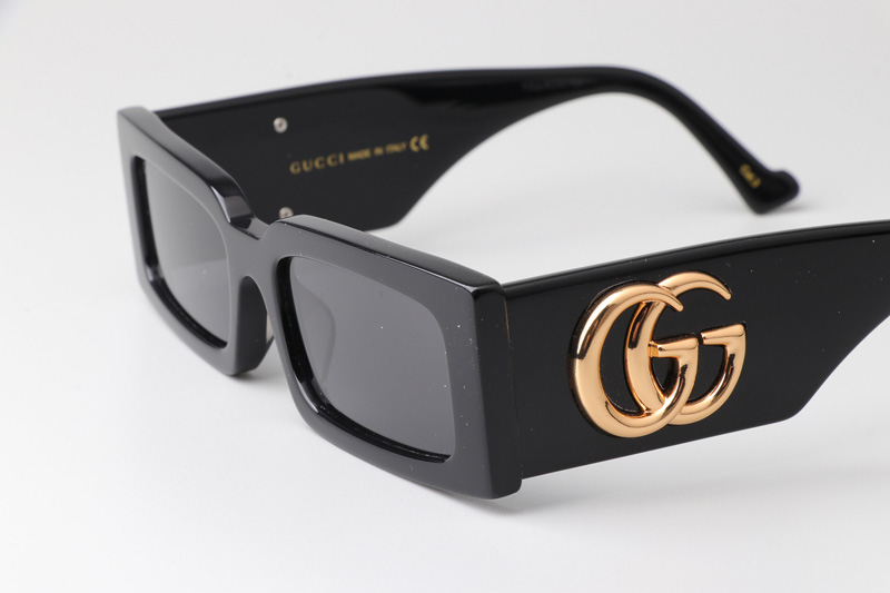 GG1425S Sunglasses Black Gold Gray