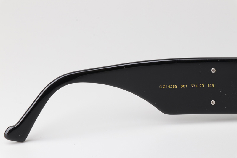 GG1425S Sunglasses Black Gold Gray