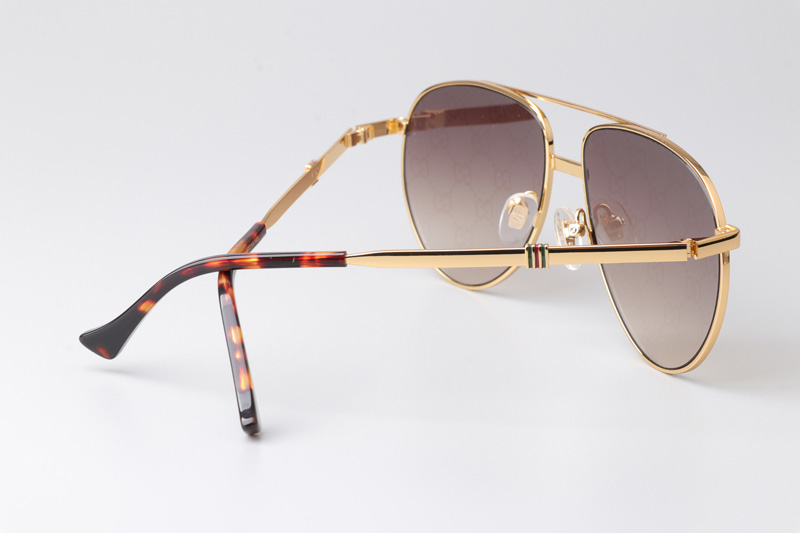 GG1440S Sunglasses Gold Gradient Brown