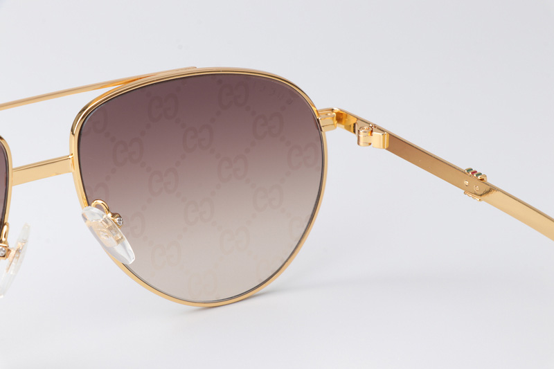 GG1440S Sunglasses Gold Gradient Brown