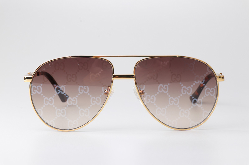 GG1440S Sunglasses Gold Gradient Brown