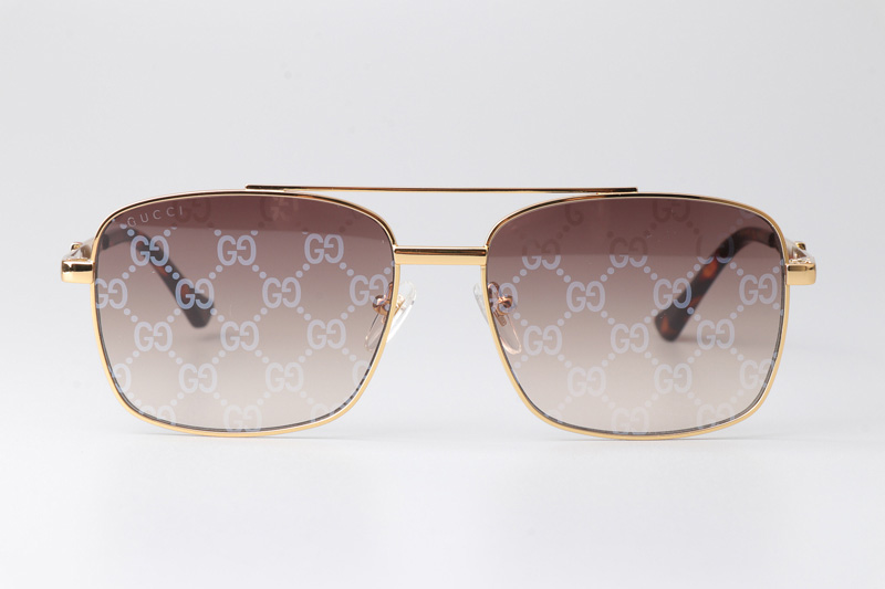 GG1441S Sunglasses Gold Gradient Brown