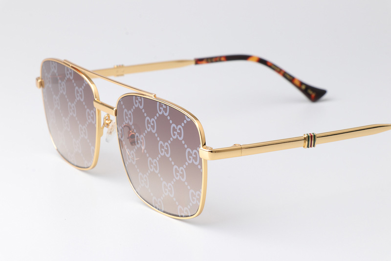 GG1441S Sunglasses Gold Gradient Brown