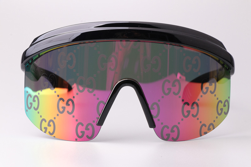 GG1477S Sunglasses Black Red Flash Logo