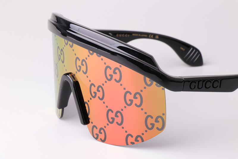 GG1477S Sunglasses Black Red Flash Logo