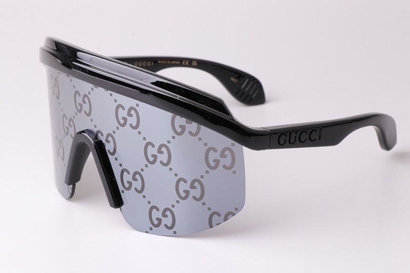 GG1477S Sunglasses Black Silver Logo