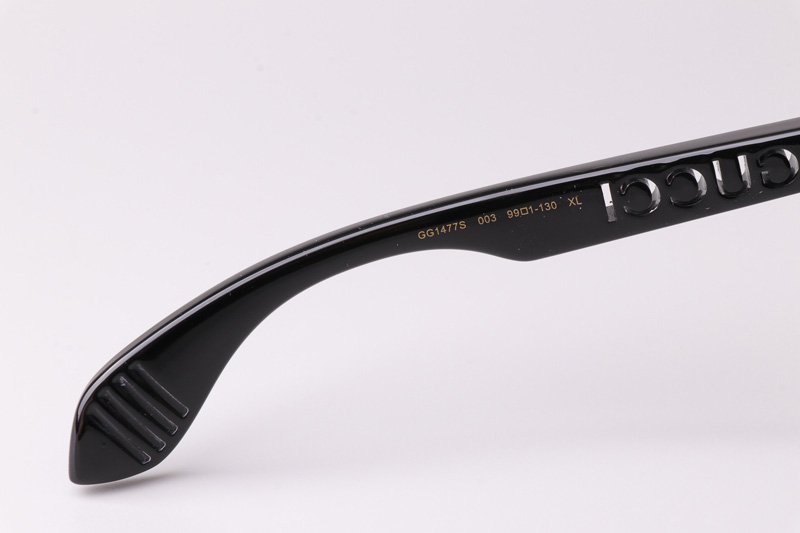 GG1477S Sunglasses Black Silver Logo