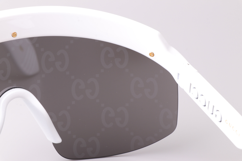 GG1477S Sunglasses White Silver Logo