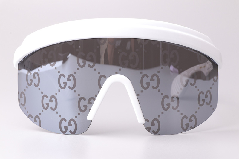 GG1477S Sunglasses White Silver Logo