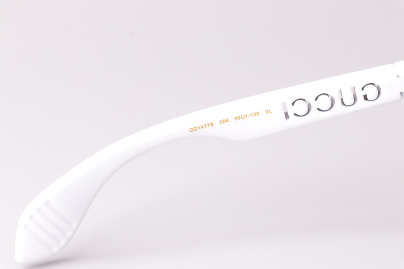 GG1477S Sunglasses White Silver Logo