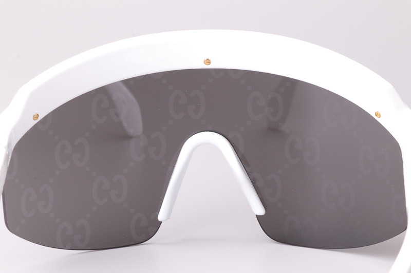 GG1477S Sunglasses White Silver Logo