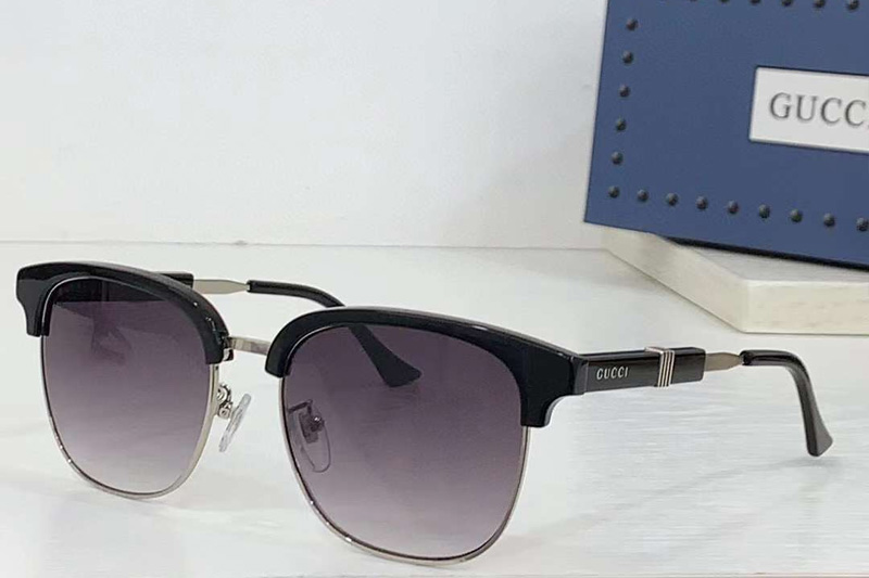 GG1499SK Sunglasses Black Silver Gradient Gray