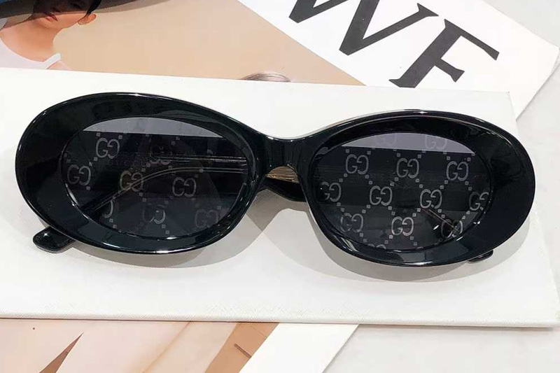 GG1527S Sunglasses Black Gray Logo