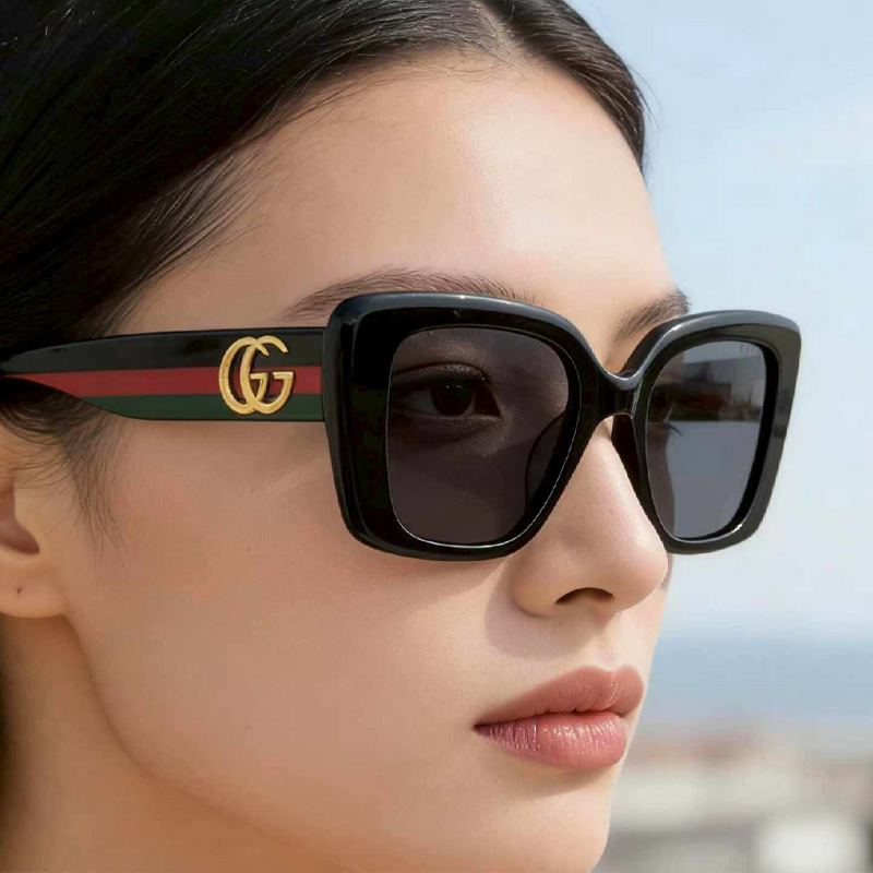 GG1550S Sunglasses Black Green Gray