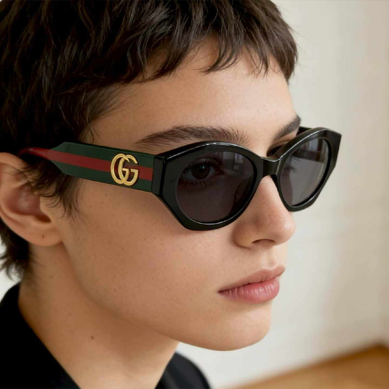 GG1559S Sunglasses Black Green Gray
