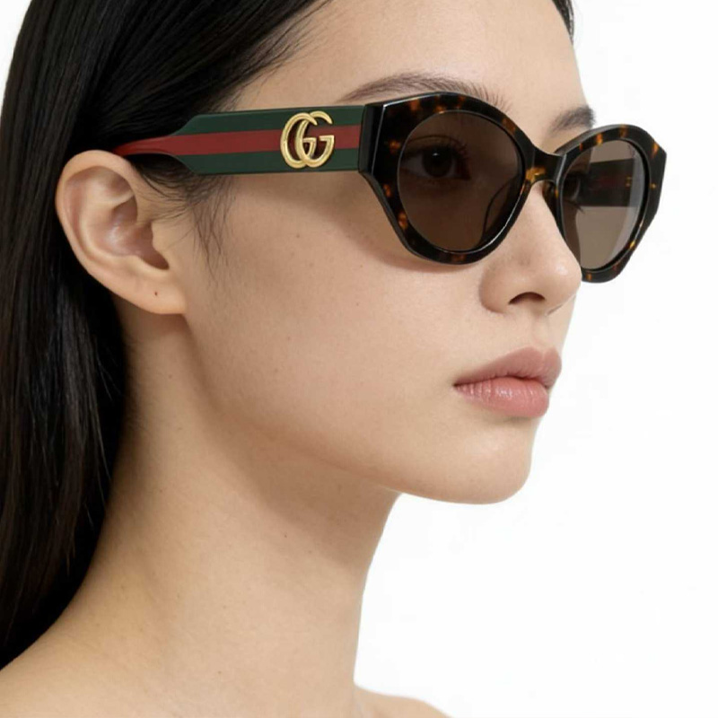 GG1559S Sunglasses Tortoise Green Brown
