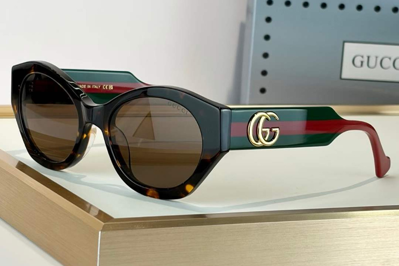 GG1559S Sunglasses Tortoise Green Brown
