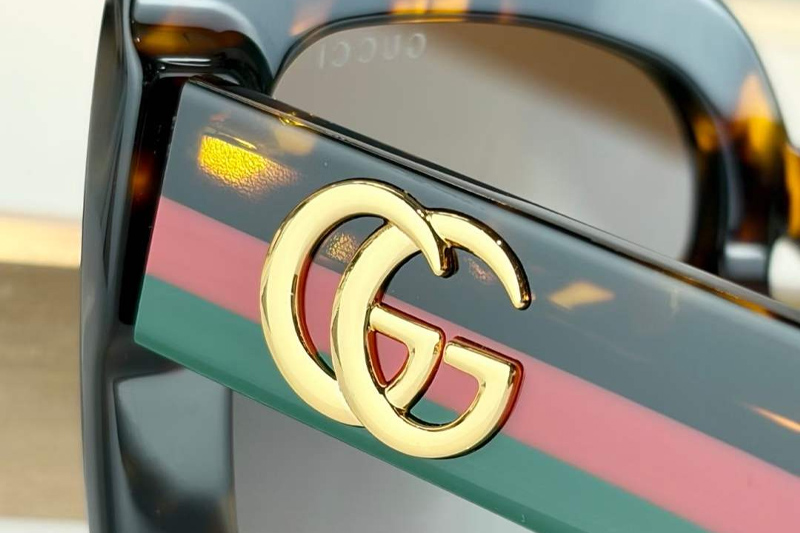 GG1559S Sunglasses Tortoise Green Brown