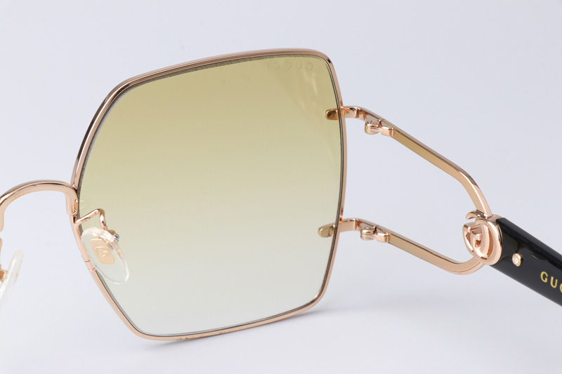 GG1564SA Sunglasses Gold Black Gradient Yellow