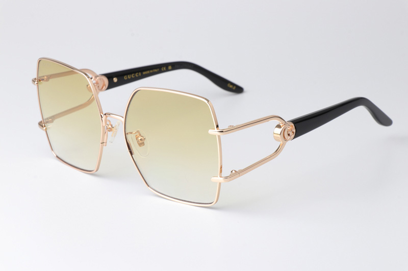 GG1564SA Sunglasses Gold Black Gradient Yellow