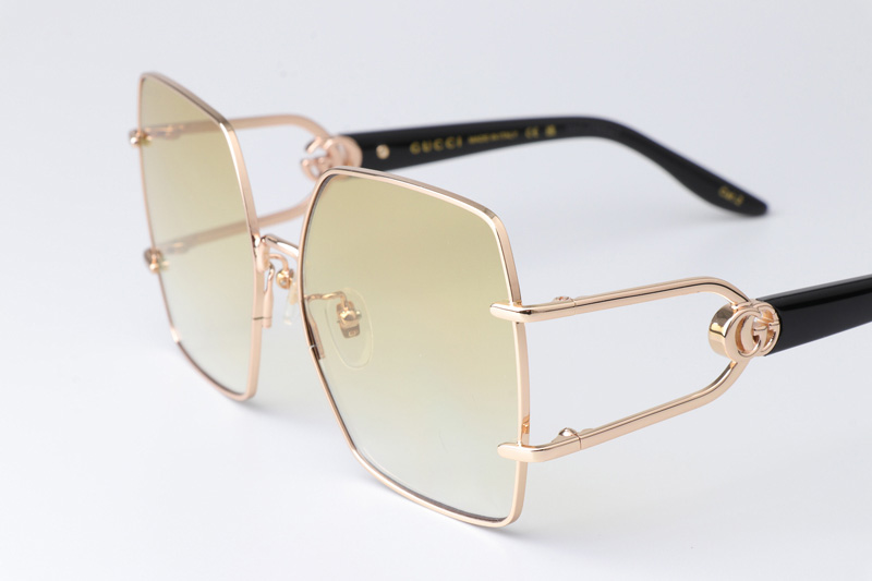 GG1564SA Sunglasses Gold Black Gradient Yellow