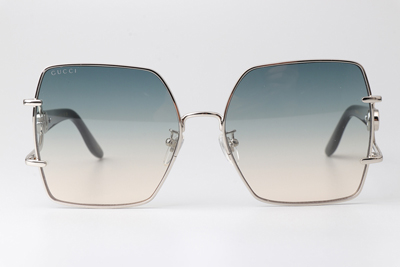 GG1564SA Sunglasses Silver Black Gradient Blue