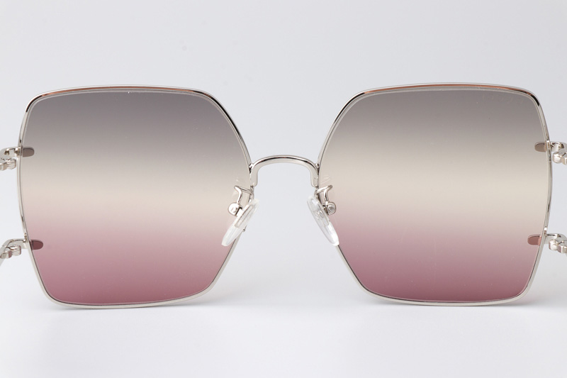 GG1564SA Sunglasses Silver Clear Gradient Gray