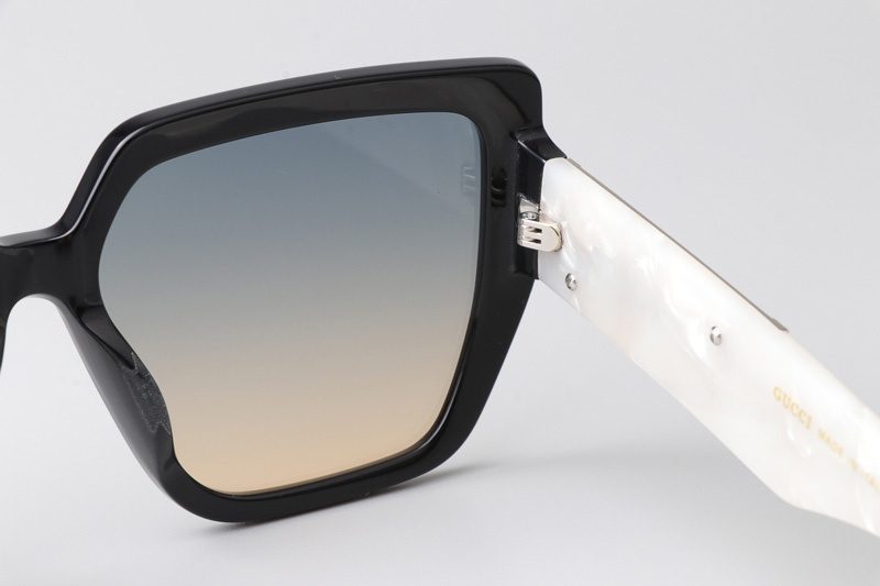 GG1595 Sunglasses Black White Gradient Gray