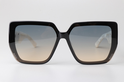 GG1595 Sunglasses Black White Gradient Gray