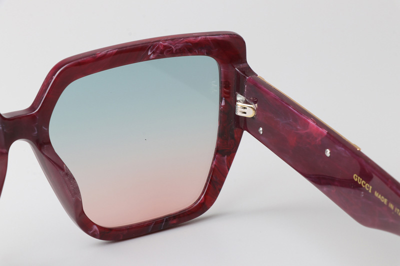 GG1595 Sunglasses Red Gradient Blue